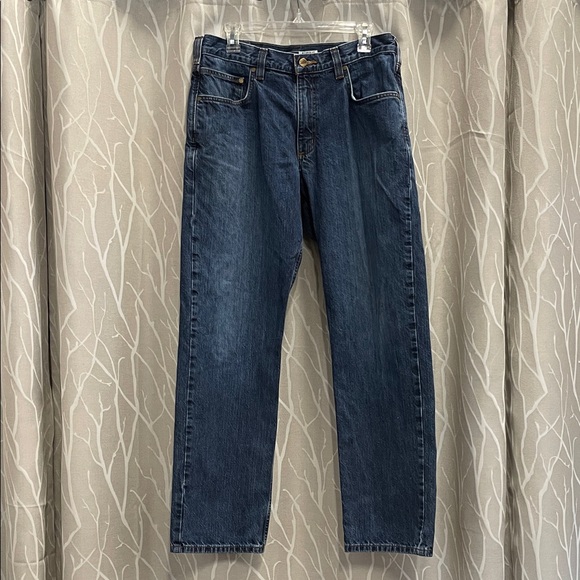 Carhartt Men's Indigo Straight Jeans Relaxed Fit 34x32 - Picture 1 of 5